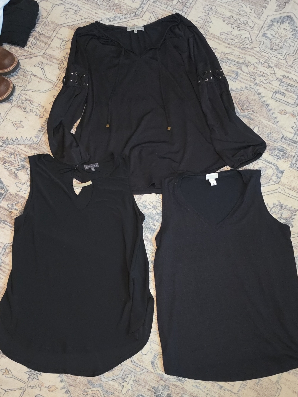 Women's Size XL Black Dressy Tops- 3 Pieces. All Nice!!!